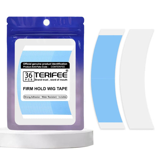 TERIFEE Lace Wig Tape Double Sided Wig Tape for Lace Wigs 36PCS Strong Adhesion Waterproof Ultra Invisible Hold Lace Tape for Front Lace Wigs Toupee Hairpiece